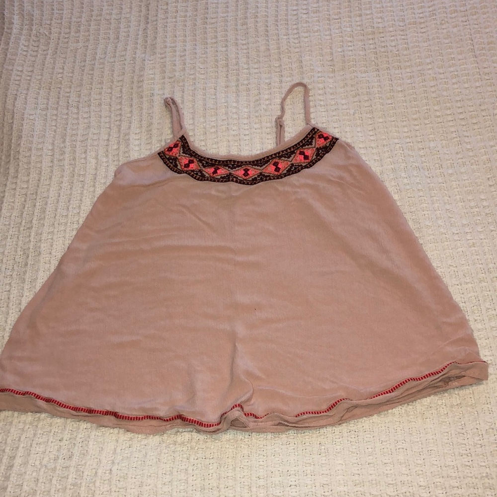 Baby pink flowy camisole tank top